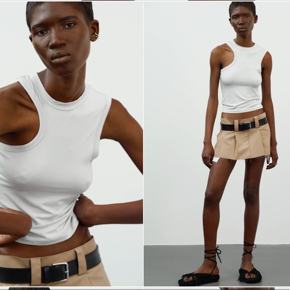 The Source Unknown Asymmetrical Car Tank Top, Bone - Picture 2 of 5